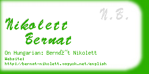 nikolett bernat business card